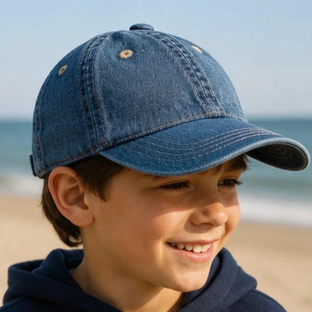 Gap Kids Blue Denim Baseball Cap Hat Adjustable S/M NWT 820348-00-1